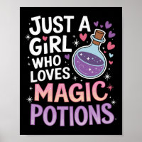Just A Girl Who Loves Magic Potion Funny Halloween