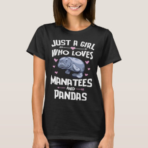 Just A Girl Who Loves Manatees And Pandas Women T-Shirt