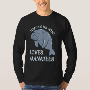 Just A Girl Who Loves Manatees The Floaty Potaoes T-Shirt