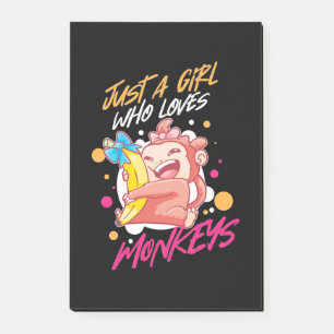 Just A Girl Who Loves Monkeys Post-it Notes