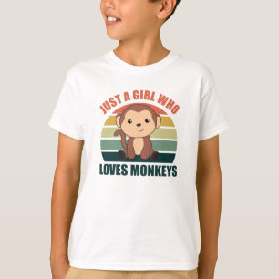Just A Girl who loves Monkeys - Sweet Monkey T-Shirt