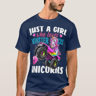 Just a Girl Who Loves Monster Trucks and Gift T-Shirt