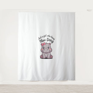 Just A Girl Who Loves Moo Deng Baby Hippos Tank To Tapestry