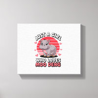 Just a Girl Who Loves Moo Deng Cute Baby Hippo Lon
