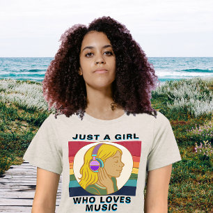Just a girl who loves music Tri-Blend shirt