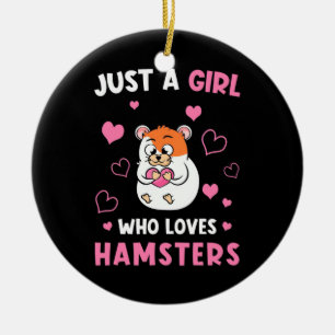 Just A Girl Who Loves My Hamsters Ceramic Tree Decoration