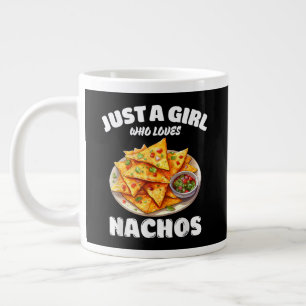Just A Girl Who Loves Nachos Funny Food Lover Large Coffee Mug
