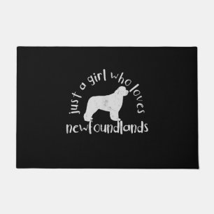 Just A Girl Who Loves Newfoundland Dog Doormat