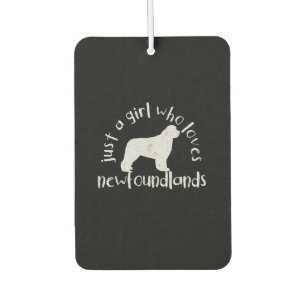 Just A Girl Who Loves newfoundland dog product Car Air Freshener
