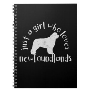 Just A Girl Who Loves newfoundland dog product Notebook