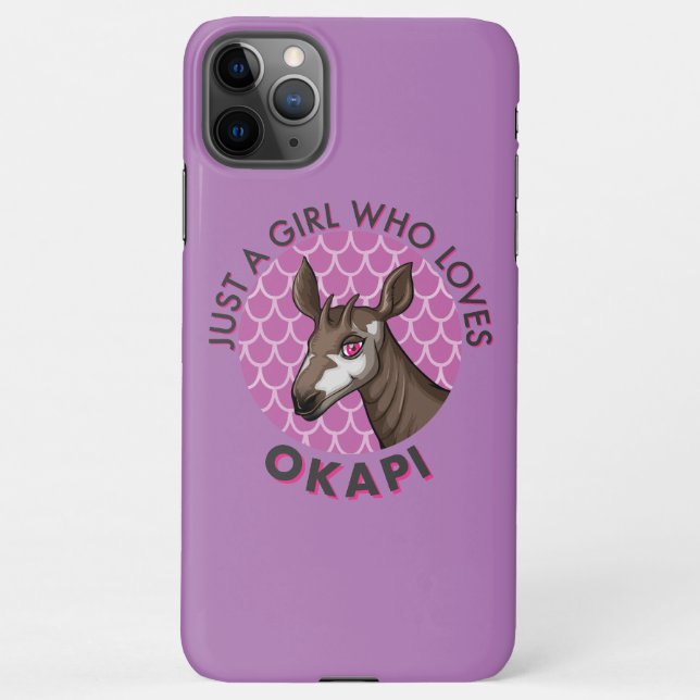 Just a Girl Who Loves Okapi, Okapi Obsession Lover iPhone Case (Back)