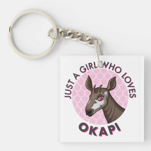 Just a Girl Who Loves Okapi, Okapi Obsession Lover Key Ring