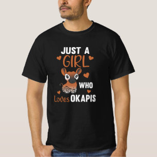 Just A Girl Who Loves Okapis Sweet Animals Okapis T-Shirt