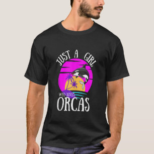 Just A Girl Who Loves Orcas Retro Vintage Tank Top