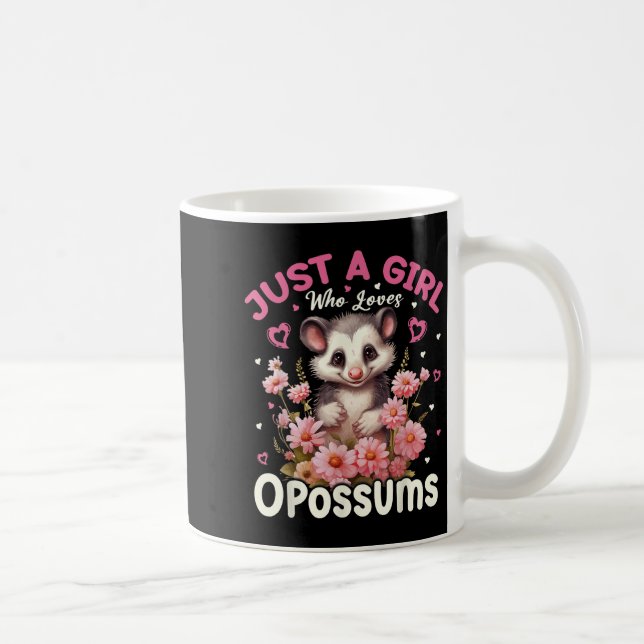 Just A Girl Who Loves Ossums Floral Women Girls  Coffee Mug (Right)