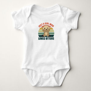Just a Girl Who Loves otters - Cute otter Baby Bodysuit