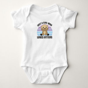 Just a Girl Who Loves otters - Cute otter Baby Bodysuit