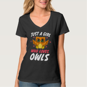 Just A Girl Who Loves Owls Bird Nature Women Girl T-Shirt