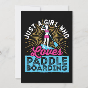 Just a Girl Who Loves Paddleboarding SUP Women Holiday Card