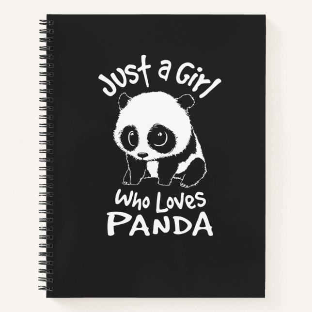 Just a Girl Who Loves Panda Notebook (Front)