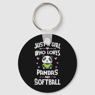 Just A Girl Who Loves Pandas And Softll Gift Women Key Ring