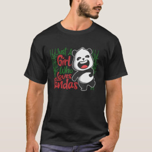 Just A Girl Who Loves Pandas Animal For Women Bea T-Shirt