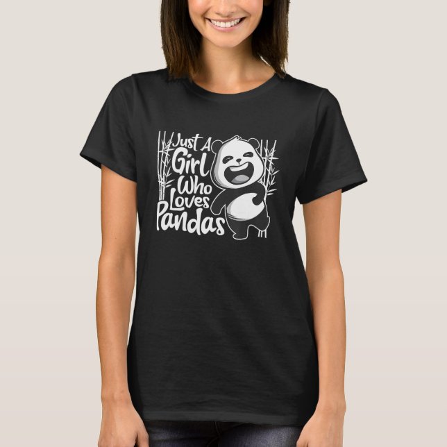 Just A Girl Who Loves Pandas Animal  For Women Bea T-Shirt (Front)