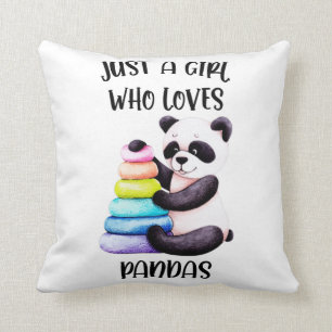 Just A Girl Who Loves Pandas Cushion