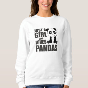 Just A Girl Who Loves Pandas Cute Animals Vintage Sweatshirt