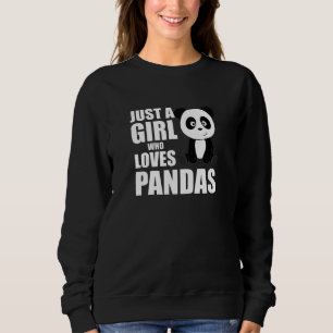 Just A Girl Who Loves Pandas Cute Animals Vintage Sweatshirt