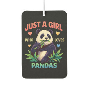 Just a Girl Who Loves Pandas Cute Car Air Freshener