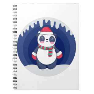 Just a girl who loves pandas, Cute Christmas Panda Notebook