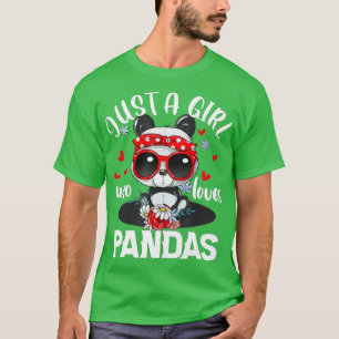 Just A Girl Who Loves Pandas Cute Panda (11) T-Shirt