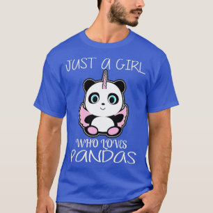 Just A Girl Who Loves Pandas Cute Panda (8)  T-Shirt