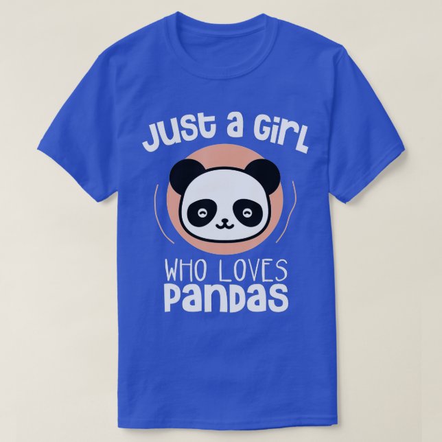 Just A Girl Who Loves Pandas Cute Panda Lover  T-Shirt (Design Front)