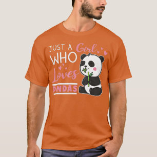 Just A Girl Who Loves Pandas Cute Pandas (2) T-Shirt