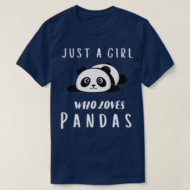 Just a Girl Who Loves Pandas Cute Womens Gift (2)  T-Shirt (Design Front)
