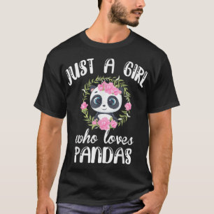 Just A Girl Who Loves Pandas Kawaii Panda Bear Zoo T-Shirt