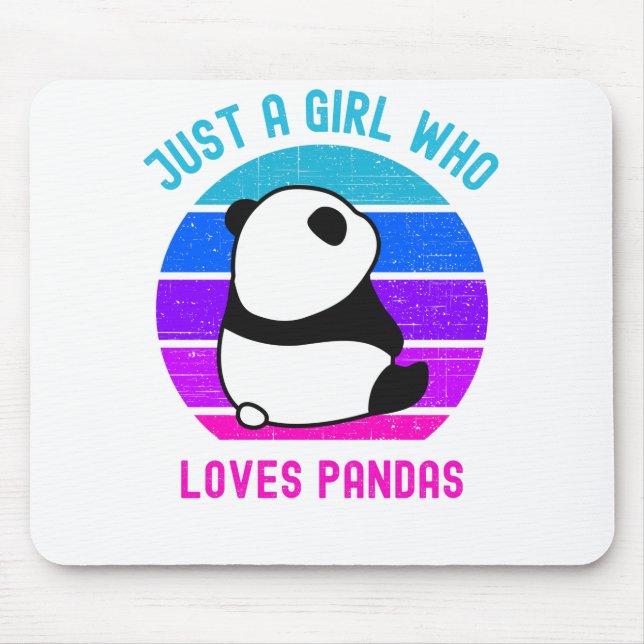 Just A Girl Who Loves Pandas Mouse Mat (Front)