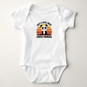 Just A Girl who Loves Pandas - Sweet Panda Baby Bodysuit