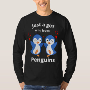 Just A Girl Who Loves Penguins Cute Nature T-Shirt