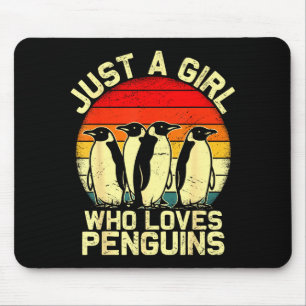 Just A Girl Who Loves Penguins Funny Lar Animal To Mouse Mat
