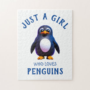 Just a girl who loves Penguins Jigsaw Puzzle
