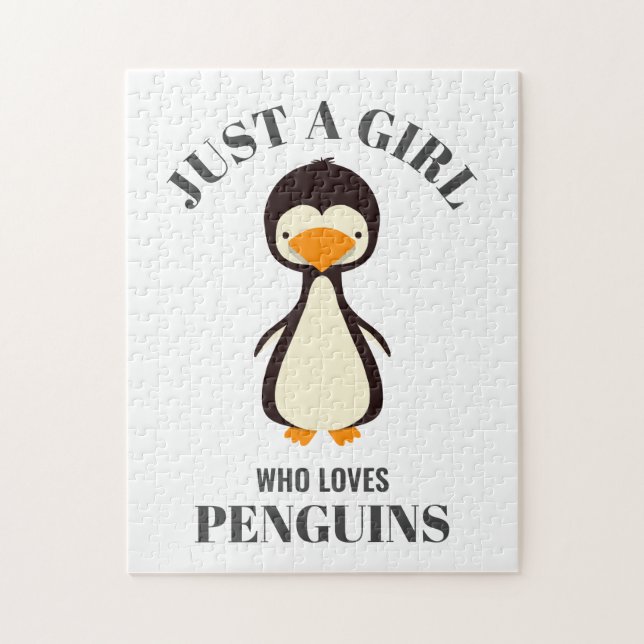 Just a girl who loves Penguins Jigsaw Puzzle (Vertical)