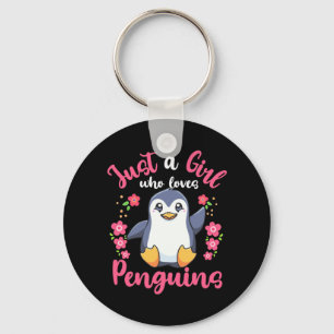 Just A Girl Who Loves Penguins Key Ring