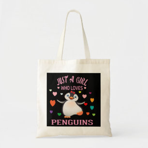 Just A Girl Who Loves Penguins  T-Shirt Trucker Ha Tote Bag