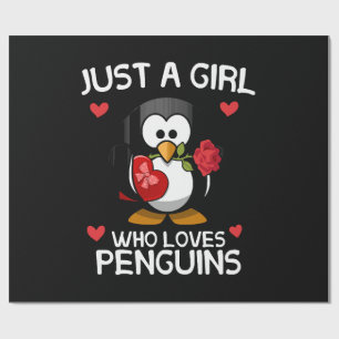 Just a Girl Who Loves Penguins Wrapping Paper