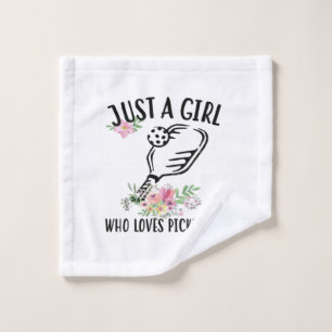 Just a girl who loves Pickleball Wash Cloth