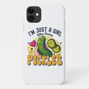 Just A Girl Who Loves Pickles - Funny Vegan iPhone 11 Case