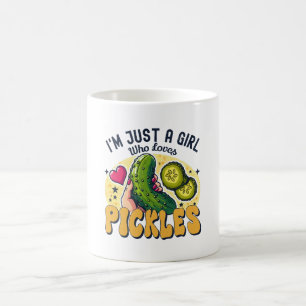 Just A Girl Who Loves Pickles - Funny Vegan Coffee Mug
